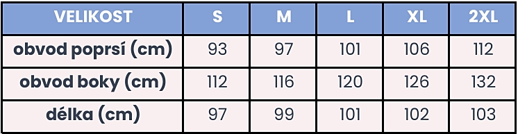 Těhotenská košilka 5335 velikosti